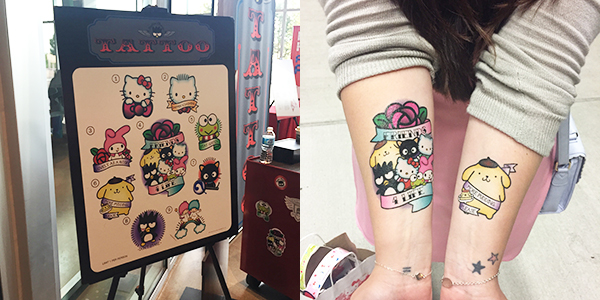 Hello Kitty temp tattoos