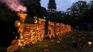 The Pumpkin Circus train at the Jack O'Lantern Blaze in Sleepy Hollow