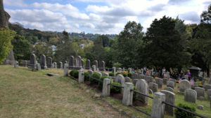 May be morbid but there are some great vistas from the inside of the Sleepy Hollow Cemetery